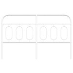vidaXL Tête de lit métal blanc 140 cm