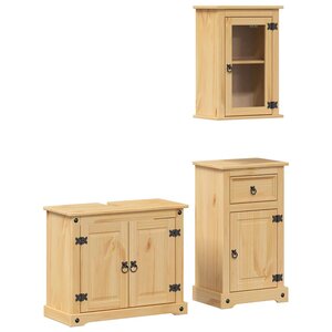 vidaXL Ensemble de meubles salle de bain 3 Pièces Corona bois pin massif