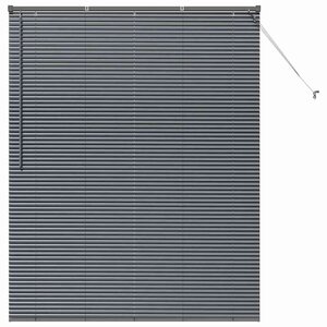 vidaXL Store de Fenêtre avec des rideaux Gris foncé Aluminium