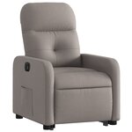 vidaXL Fauteuil inclinable électrique taupe tissu