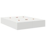vidaXL Cadre de lit avec rangement Blanc 160 cm Bois d'ingénierie