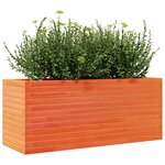 vidaXL Jardinière cire marron 110x40x45 5 cm bois de pin massif