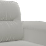 vidaXL Ensemble de canapés 4 Pièces coussins Gris clair Tissu microfibre