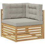 vidaXL Ensemble de canapés d'extérieur 6 pc Blanc et gris clair