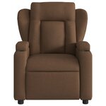 vidaXL Fauteuil inclinable électrique Marron Tissu