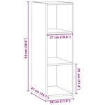 vidaXL Buffet gris béton 30x41x93 cm bois d'ingénierie