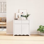 Buffet vidaXL "DRAMMEN" Blanc 79x43x75 5 cm Bois Massif Pin