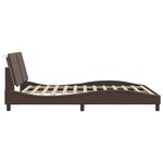 vidaXL Cadre de lit avec LED sans matelas Zadar marron 160x200 cm