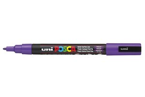 Marqueur pointe conique fine POSCA PC3M 0 9 - 1 3mm Violet x 6 POSCA