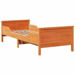 vidaXL Lit extensible pour enfants Marron cire 80 x 130 / 165 / 200 cm