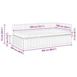 vidaXL Cadre de lit d'angle avec matelas 2 Pièces Vert Velours