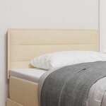 vidaXL Tête de lit LED Design Lignes Crème 100 cm Tissu
