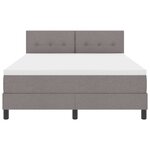 vidaXL Lit à ressorts avec tête de lit Taupe 140 x 200 cm tissu
