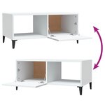 vidaXL Table basse blanc 90x50x40 cm bois d'ingénierie