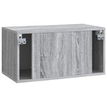 vidaXL Meuble TV mural Sonoma gris 59 5 x 31 x 30 cm Bois d'ingénierie