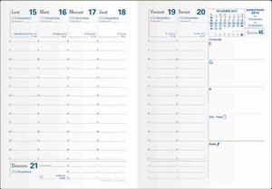 Agenda Randonnée + Répert. Couv Plast Grainée noir 9 x 12 5 cm Quovadis