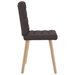 vidaXL Chaises à manger lot de 6 marron foncé tissu