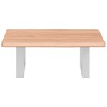 vidaXL Étagère de vasque murale acier et bois de chêne massif