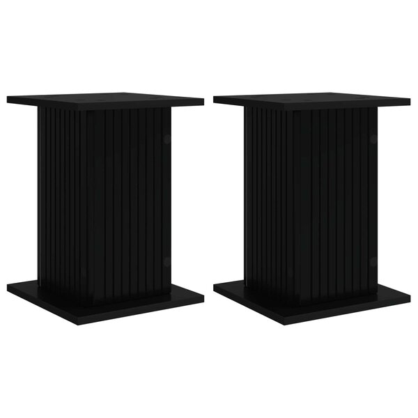 vidaXL Support de Plante 2 pc Noir 30 5 x 30 x 43 cm Bois d'ingénierie