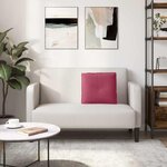 vidaXL Coussin de Dos Bordeaux 50 x 45 cm Tissu en velours côtelé