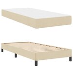 vidaXL Lit à ressorts avec matelas Crème 90 x 200 cm tissu