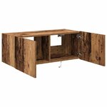 vidaXL Meuble TV mural Bois Ancien 80 x 35 x 31 cm Bois d'ingénierie