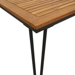 vidaXL Ensemble à manger de jardin 7 Pièces bois d'acacia solide et métal