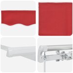 Auvent manuel rétractable vidaXL Rouge 450x300 cm