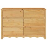 vidaXL Commode Drammen Marron 111 x 43 x 73 5 cm Bois de pin massif