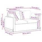 vidaXL Canapé Rose 138 x 78 x 80 cm Velours