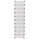 vidaXL Armoire à chaussures avec 10 compartiments Blanc