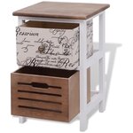 vidaXL Table de chevet 2 Pièces Bois