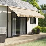 vidaXL Tissu de remplacement pour auvent rayures multicolores 4x3 m