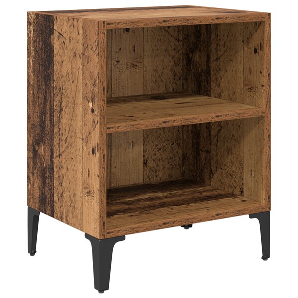 vidaXL cabinet de chevet Bois Vieilli 40x30x50 cm Bois d'ingénierie