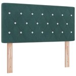 Lit avec sommier et matelas vidaXL Vert foncé 90x190 cm en velours