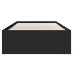 vidaXL Cadre de lit sans matelas noir 90x190 cm bois ingénierie