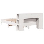 vidaXL Lit bibliothèque sans matelas blanc 150x200 cm bois pin massif