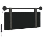vidaXL Tête de lit suspendue Noir PU antique