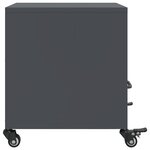 vidaXL Tables de chevet 2 Pièces anthracite 36x39x43 5 cm acier