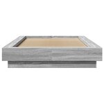 vidaXL Cadre de lit avec lumières LED sonoma gris 75x190 cm
