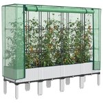 vidaXL Jardinière surélevée avec housse aspect rotin 160x40x140 cm