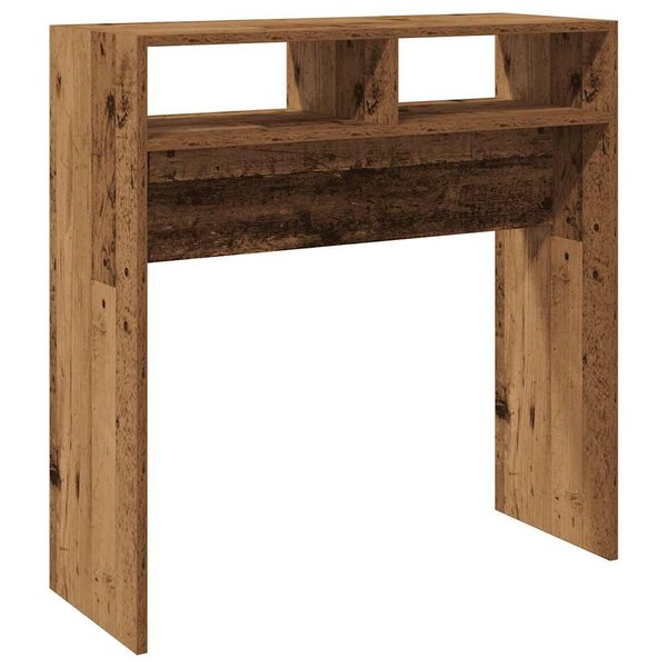 vidaXL Table console vieux bois 78x30x80 cm bois d'ingénierie
