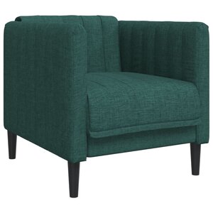 vidaXL Fauteuil vert foncé tissu