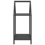 vidaXL Portant de bois chauffage noir 40x25x60 cm