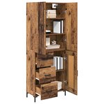 vidaXL Haut Armoire Bois Ancien 69 5 x 34 x 180 cm Bois d'ingénierie