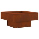 vidaXL Braise Marron 60 x 60 x 30 cm Acier patiné