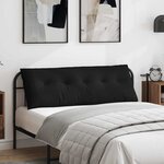 vidaXL Coussin de Dos Noir 140 x 50 cm Tissu en microfibre
