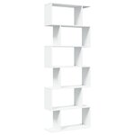 vidaXL Étagère séparatrice de pièce à 6 niveaux blanc 70x24x193 cm