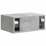 vidaXL Cabinet de chevet mural 2 pièces Gris béton 49 x 34 5 x 20 cm