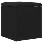 vidaXL Banc de rangement Chêne noir 42x42x45 cm Bois massif